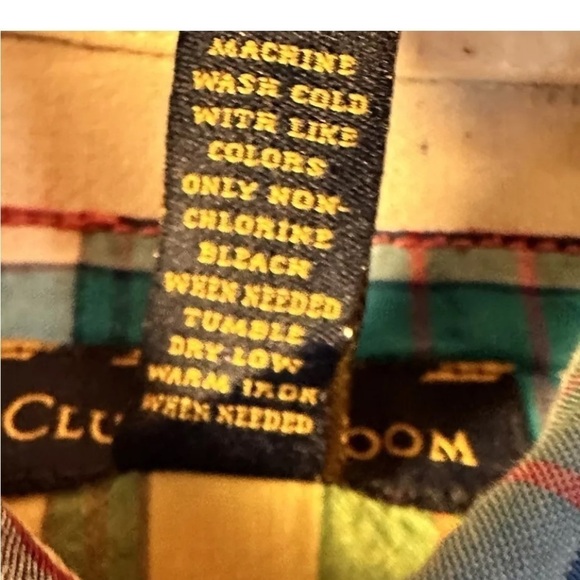 Club Room Long Sleeve Plaid B/D Shirt Sz Large EUC Multicolor Men’s - Picture 5 of 7